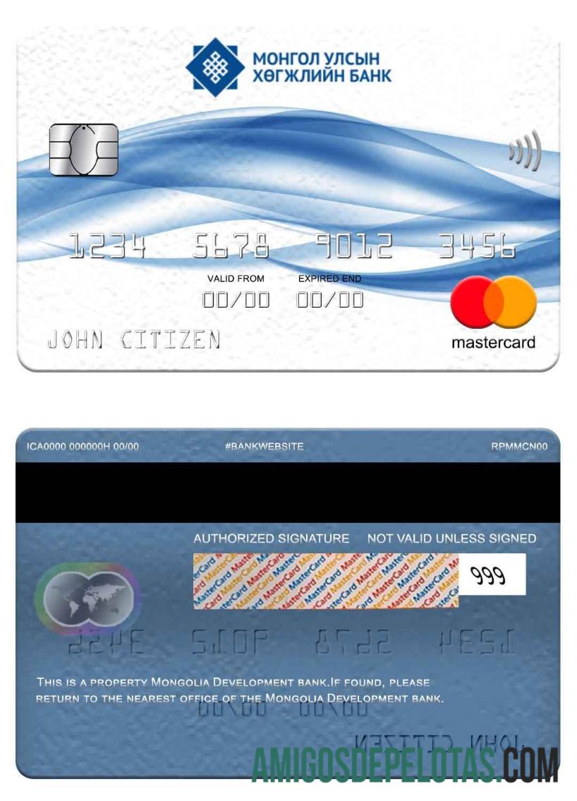 Mongolia Development Bank Mastercard example